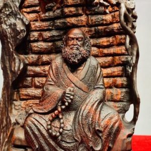 Đạt Ma Ngồi Thiền Cây Bồ Đề Gỗ Trắc