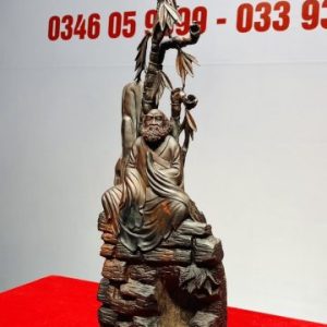 Đạt Ma Ngồi Thiền Khóm Trúc Gỗ Trắc