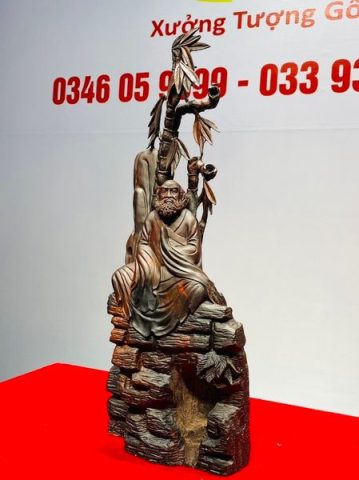 Đạt Ma Ngồi Thiền Khóm Trúc Gỗ Trắc