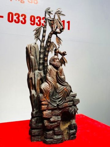 Đạt Ma Ngồi Thiền Khóm Trúc Gỗ Trắc