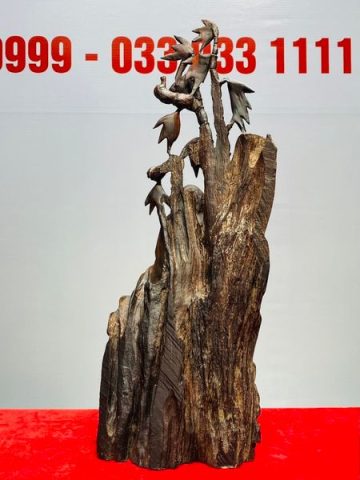 Đạt Ma Ngồi Thiền Khóm Trúc Gỗ Trắc