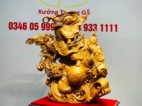 Đạt Ma Hàng Long Trấn Ngọc Gỗ Nu Ngọc Am