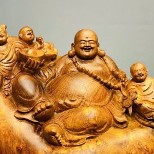 Di Lạc Tam Tiểu Ngồi Bao Tiền Gỗ Nu Hương