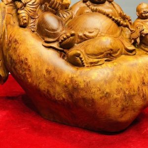 Di Lạc Tam Tiểu Ngồi Bao Tiền Gỗ Nu Hương