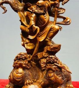 Đạt Ma Hàng Long Phục Song Nghê Gỗ Sưa