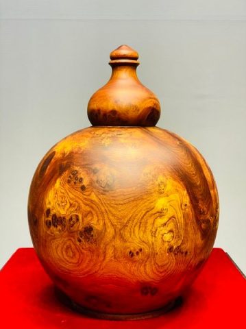 Bình Hồ Lô Phú Quý Gỗ Nu Hương