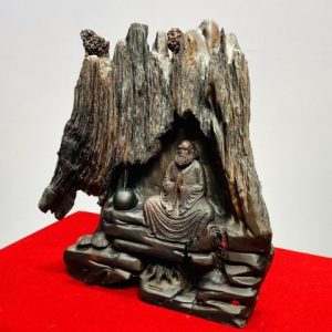 Đạt Ma Ngồi Thiền Gỗ Trắc Lũa