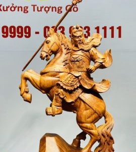 Quan Công Cưỡi Ngựa Gỗ Hương