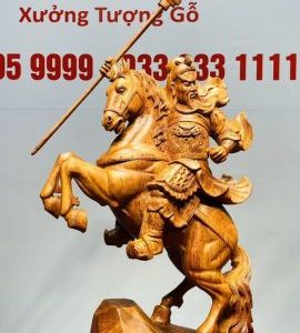 Quan Công Cưỡi Ngựa Gỗ Hương