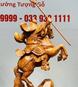 Quan Công Cưỡi Ngựa Gỗ Hương