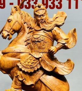 Quan Công Cưỡi Ngựa Gỗ Hương