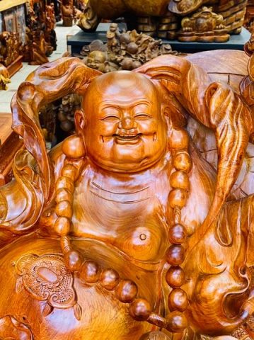 Di Lạc Cửu Tiểu Tam Nghê Ngồi Bao Tiền Gỗ Hương