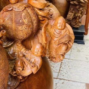 Di Lạc Cửu Tiểu Tam Nghê Ngồi Bao Tiền Gỗ Hương