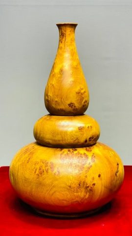 Bình Hồ Lô Phú Quý Gỗ Nu Hương