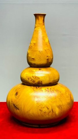 Bình Hồ Lô Phú Quý Gỗ Nu Hương