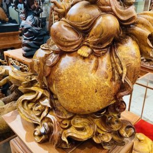 Di Lạc Nhị Tiểu Ngồi Bao Tiền Gỗ Nu Hương