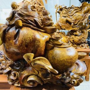 Di Lạc Nhị Tiểu Ngồi Bao Tiền Gỗ Nu Hương