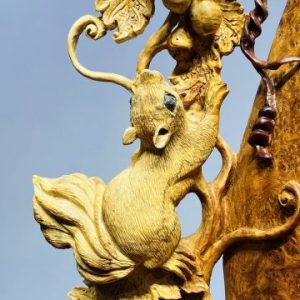 Bình Nho Sóc Gỗ Nu Hương