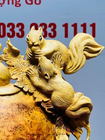 Bình Nho Sóc Gỗ Nu Hương