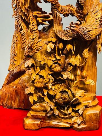 Phu Thê Viên Mãn Phượng Hoàng Lửa Gỗ Hương