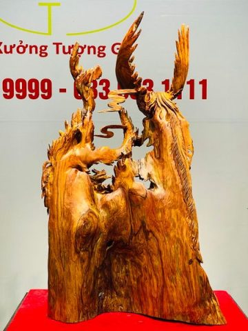 Phu Thê Viên Mãn Phượng Hoàng Lửa Gỗ Hương
