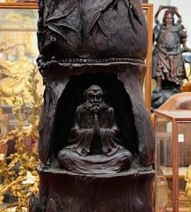 Đạt Ma Ngồi Thiền Khúc Tre Gỗ Trắc