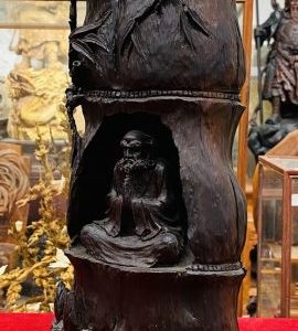 Đạt Ma Ngồi Thiền Khúc Tre Gỗ Trắc
