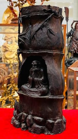 Đạt Ma Ngồi Thiền Khúc Tre Gỗ Trắc