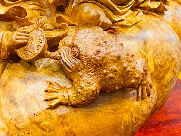 Di Lạc Tam Tiểu Ngồi Bao Tiền Gỗ Nu Hương