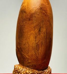 Di Lạc Vác Gậy Như Ý Đứng Bao Tiền Gỗ Nu Hương