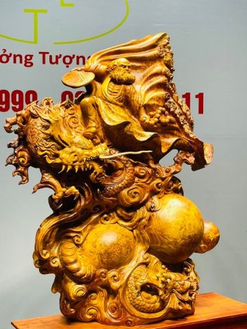 Đạt Ma Hàng Long Tam Ngọc Gỗ Nu Hương