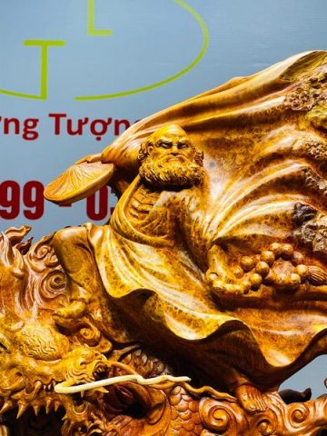 Đạt Ma Hàng Long Tam Ngọc Gỗ Nu Hương