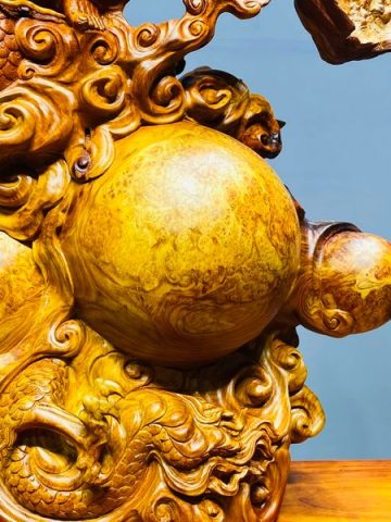 Đạt Ma Hàng Long Tam Ngọc Gỗ Nu Hương