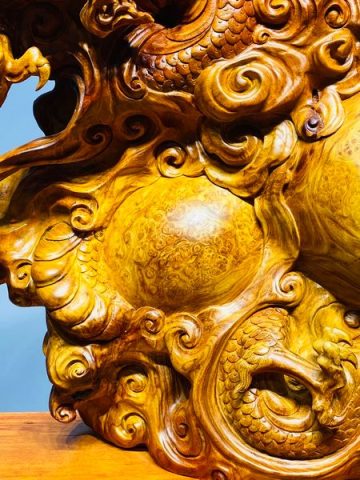 Đạt Ma Hàng Long Tam Ngọc Gỗ Nu Hương