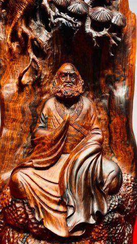 Đạt Ma Ngồi Thiền Gỗ Trắc