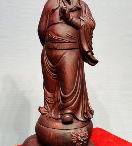 Quan Công Đứng Trống Gỗ Tử Đàn