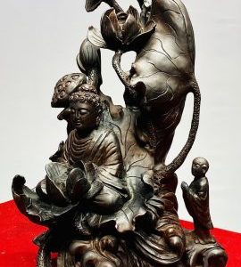 Nhất Tâm Bái Phật Toạ Sen Gỗ Trắc