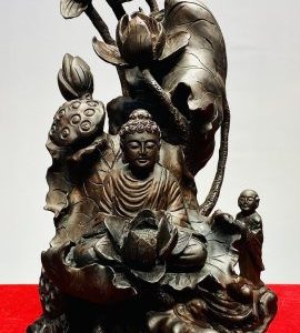Nhất Tâm Bái Phật Toạ Sen Gỗ Trắc