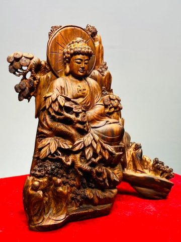 Nhất Tâm Bái Phật Gỗ Sưa