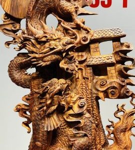 Cá Chép Hoá Rồng Gỗ Sưa