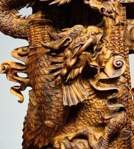 Cá Chép Hoá Rồng Gỗ Sưa