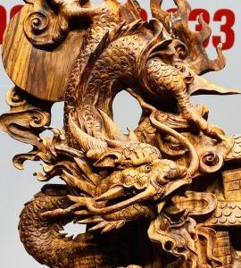 Cá Chép Hoá Rồng Gỗ Sưa