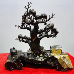 Tiểu Cảnh Làng Quê Gỗ Mun Sừng Khánh Hoà