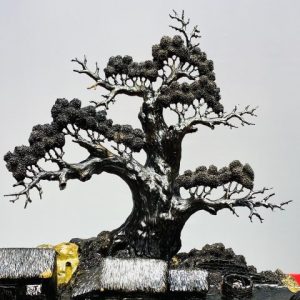 Tiểu Cảnh Làng Quê Gỗ Mun Sừng Khánh Hoà