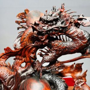 Nhất Long Vờn Ngọc Gỗ Trắc