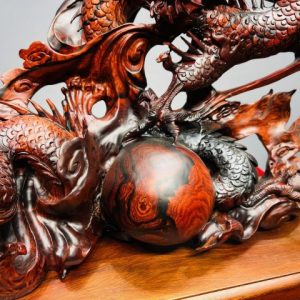 Nhất Long Vờn Ngọc Gỗ Trắc