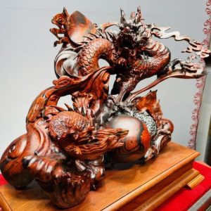 Nhất Long Vờn Ngọc Gỗ Trắc