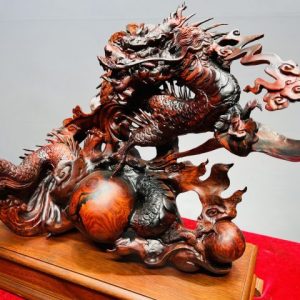 Nhất Long Vờn Ngọc Gỗ Trắc