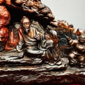 Thần Trà Ngồi Tùng Gỗ Trắc