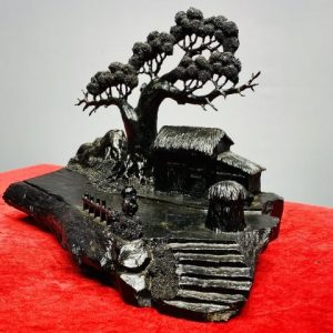 Tiểu Cảnh Làng Quê Gỗ Mun Sừng